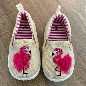 Wonder Nation Flamingo Toddler Slip On Shoes Size 3